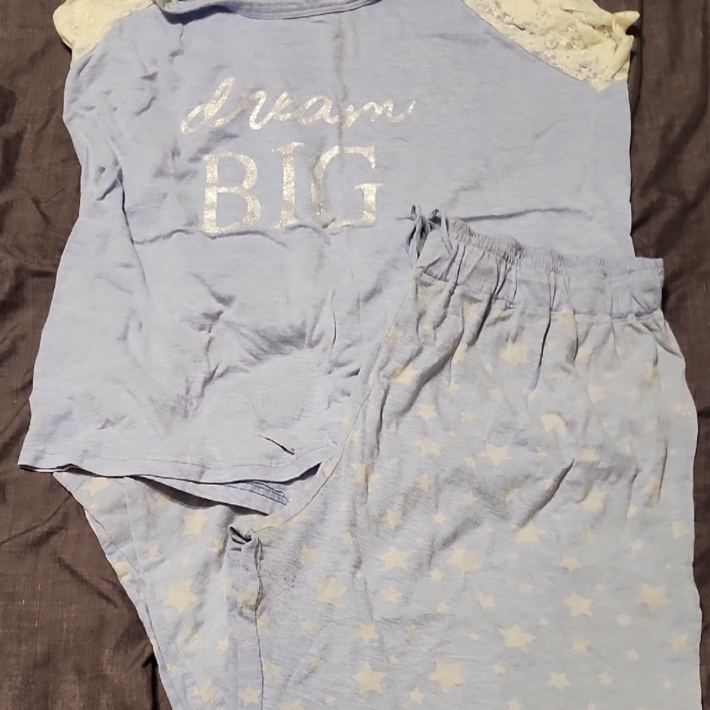 Dream Big  Pajamas - Blue and White